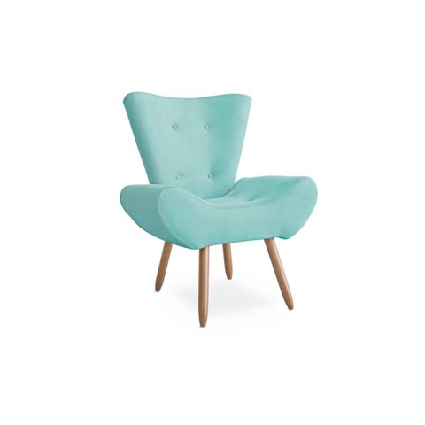 Poltrona Decorativa Bella - Azul Turquesa