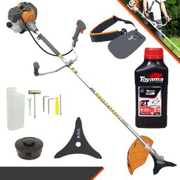 Roçadeira Profissional Á Gasolina Tekna Rl520p 52cc 2hp C/ Lâmina 3 Pontas + Óleo Toyama - 2