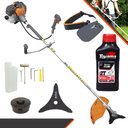 Ver imagem 2 de Roçadeira Profissional Á Gasolina Tekna Rl520p 52cc 2hp C/ Lâmina 3 Pontas + Óleo Toyama
