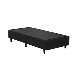 Cama Box Solteiro AColchoes Suede Preto 40x88x188