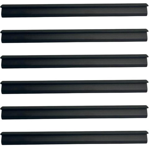 Kit 6 Puxadores para Móveis 20cm Preto Facetato Libero Nuevo Cava Invertida Torralba