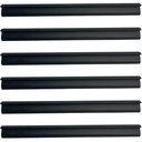 Ver imagem 1 de Kit 6 Puxadores para Móveis 20cm Preto Facetato Libero Nuevo Cava Invertida Torralba