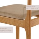 Ver imagem 5 de Conjunto de Mesa de Jantar Vitoria Tampo 120cm Laqueado Canto Moeda com Vidro e 4 Cadeiras Bellini