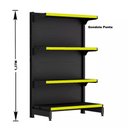 Ver imagem 4 de Gondola Centro 137 Fit Ate 5 Metros 1 Ponta Preto 44b Pe Amarelo