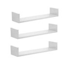 Ver imagem 2 de Kit Prateleiras U Estante de Livros Branco 60cm 3 Unidades