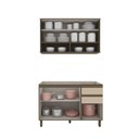Ver imagem 3 de Cozinha Compacta 2 Peças Connect 4 Portas 2 Gavetas MDF Duna-Cristal Móveis Henn