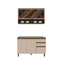 Ver mais imagens de Cozinha Compacta 2 Peças Connect 4 Portas 2 Gavetas MDF Duna-Cristal Móveis Henn