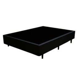 Cama Box Casal 138 Tecido Sintético Preto com Colchão Espuma D20 - Tampo Preto 12cm - 3