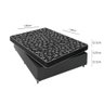 Cama Box Casal 138 Tecido Sintético Preto com Colchão Espuma D20 - Tampo Preto 12cm - 2