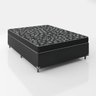 Cama Box Casal 138 Tecido Sintético Preto com Colchão Espuma D20 - Tampo Preto 12cm - 1