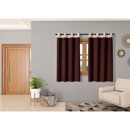 Cortina Sala 2,00x1,40 Quarto Janela Cozinha Tabaco e Cáqui - 2
