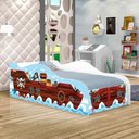 Ver imagem 1 de Cama Piratinhas Joy Marrom Infantil com Colchão