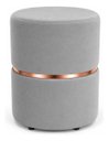 Ver imagem 3 de Kit de Puff Cinta no Meio Rose Gold, Cor Cinza Veludo - Let Móveis