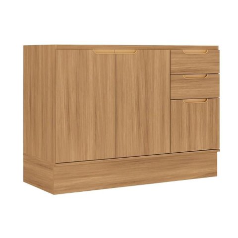Gabinete Cozinha Modulado Alma 3PTAS 2GAVS c/Tampo 120cm Cedro Carraro