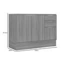 Ver imagem 2 de Gabinete Cozinha Modulado Alma 3PTAS 2GAVS c/Tampo 120cm Cedro Carraro