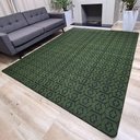 Ver imagem 4 de Tapete Carpete Sala Quarto Elegante Geométrico 1,00 X 1,50 - Cor Verde