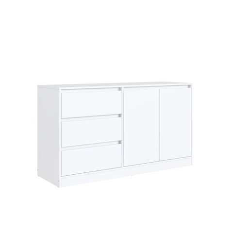 Balcão p/ Cama Estação de Trabalho 3 Gavetas 142cm Branco