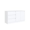 Ver imagem 1 de Balcão p/ Cama Estação de Trabalho 3 Gavetas 142cm Branco
