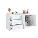 Ver imagem 4 de Balcão p/ Cama Estação de Trabalho 3 Gavetas 142cm Branco