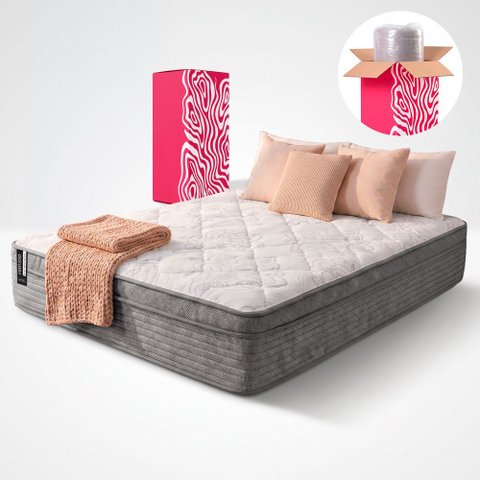 Colchão Queen Molas Ensacadas a Vácuo 158x198cm Refúgio Cama Inbox