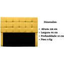 Ver mais imagens de Cabeceira Cama Box Estofada Solteiro 90 Cm Bianca Suede:amarelo