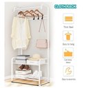 Ver imagem 7 de Cabideiro Porta Roupas Multiuso Arara Duplo 60cm Branco Yeet