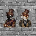 Ver imagem 1 de Kit 2 Placas Vintage Cachorros Humanos 18x27cm