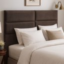 Ver imagem 2 de Cabeceira Cama Box Queen 160 Cm Siena Veludo Marrom - Nexta Casa