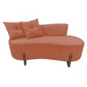Ver imagem 3 de Namoradeira Sofá Feijão Luna 130cm Orgânica Bouclé Terracota