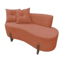 Ver imagem 4 de Namoradeira Sofá Feijão Luna 130cm Orgânica Bouclé Terracota