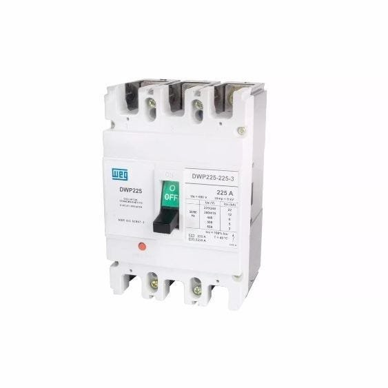 Disjuntor Caixa Moldada tripolar DWP225-225-3 225A Weg - 1