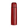 Garrafa Térmica 500 ml Parede Dupla Brilhante Cromado Spot Gifts Vermelho - 1