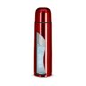 Garrafa Térmica 500 ml Parede Dupla Brilhante Cromado Spot Gifts Vermelho - 2