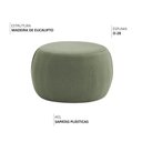 Ver imagem 3 de Puff Decorativo Redondo Golf 70x70cm Poliéster Verde - Nexta Casa