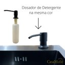 Ver imagem 2 de Cuba Pia Inox Quadrada Gourmet 60x45cm Preta Com Acessórios Casa Moliê