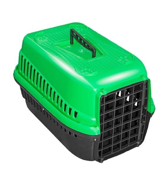Caixa De Transporte N.2 Cão Cachorro Gato Pequena Verde - 1