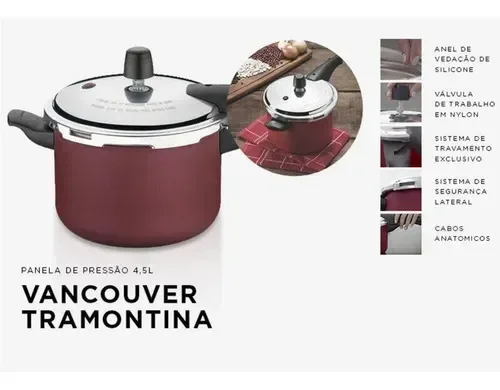 Pan Pressao 4,5l 20cm Vancouver Ver - 2