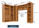 Ver imagem 4 de Dormitório Modulado Dallas Cinamomo - Benetil Móveis