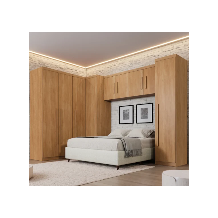 Dormitório Modulado Dallas 100%mdf Cinamomo - Benetil Móveis