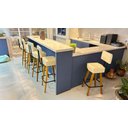 Ver imagem 7 de Banqueta Alta Decorativa com Encosto para Balcão Cozinha Gourmet Pés Palito Bancada