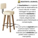 Ver imagem 3 de Banqueta Alta Decorativa com Encosto para Balcão Cozinha Gourmet Pés Palito Bancada
