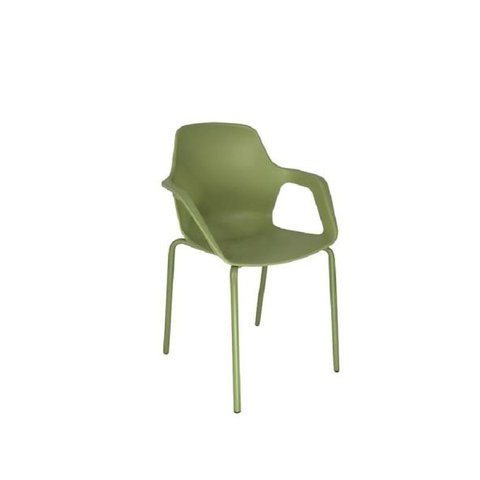 Cadeira Beau com Braço Verde, Cadeira de Plástico Verde