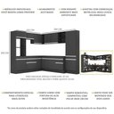 Ver imagem 5 de Armário De Cozinha Completa De Canto Preto/branco