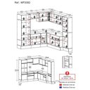 Ver imagem 4 de Armário De Cozinha Completa De Canto Preto/branco