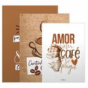 Ver imagem 3 de Kit 3 Quadro Decorativo Cantinho do Café Copa Cozinha Marrom Qualidade Premium 40x28cm
