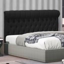 Ver imagem 2 de Cabeceira Tóquio 100 cm Suede Preto