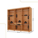 Ver imagem 3 de Guarda Roupa Casal Connor Mdf 3 Portas 2 Gavetas com Pés Moderna Mobília