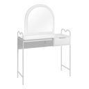 Ver imagem 3 de Penteadeira Oasis em Aço Espelho Compacto P/ Quartos Camarim Branco