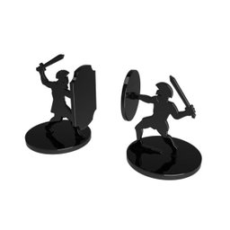 Aparador De Livros Gladiadores De Madeira Pintura Laqueada - 1