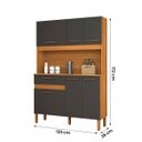 Ver imagem 4 de Armário de Cozinha Life 120cm 6 Portas e 1 Gaveta